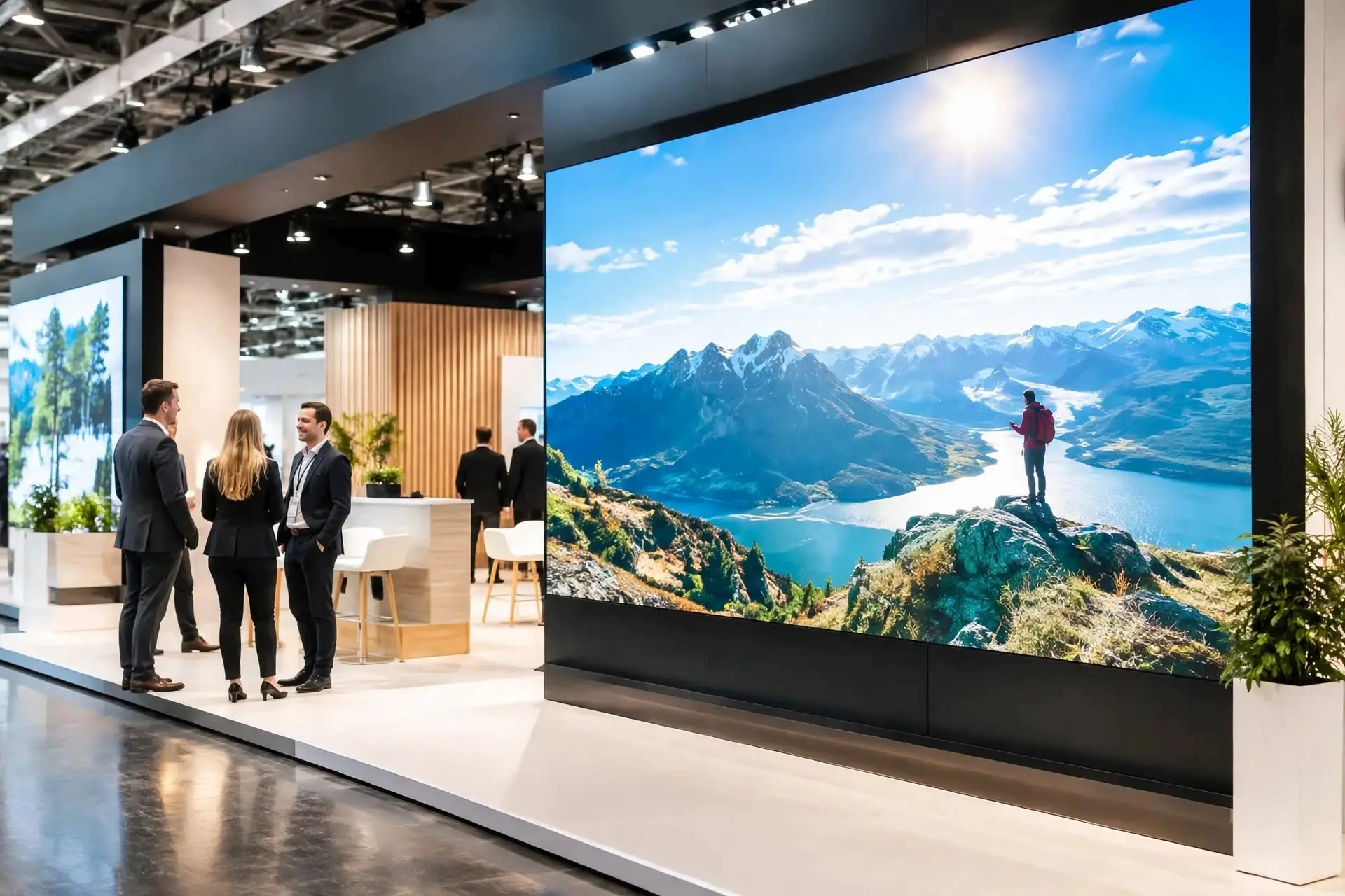 Messestand Videowand Beispiele für starke Auftritte